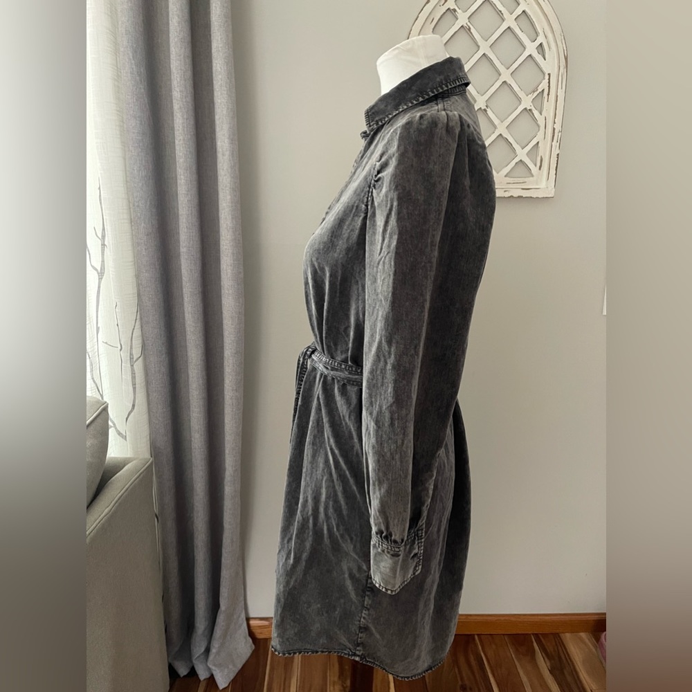 Rails Adele Black Acid Wash Button Down Dress Siz… - image 7